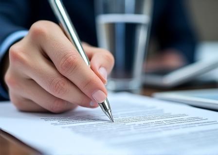 Close up of a checklist emphasizing business terms